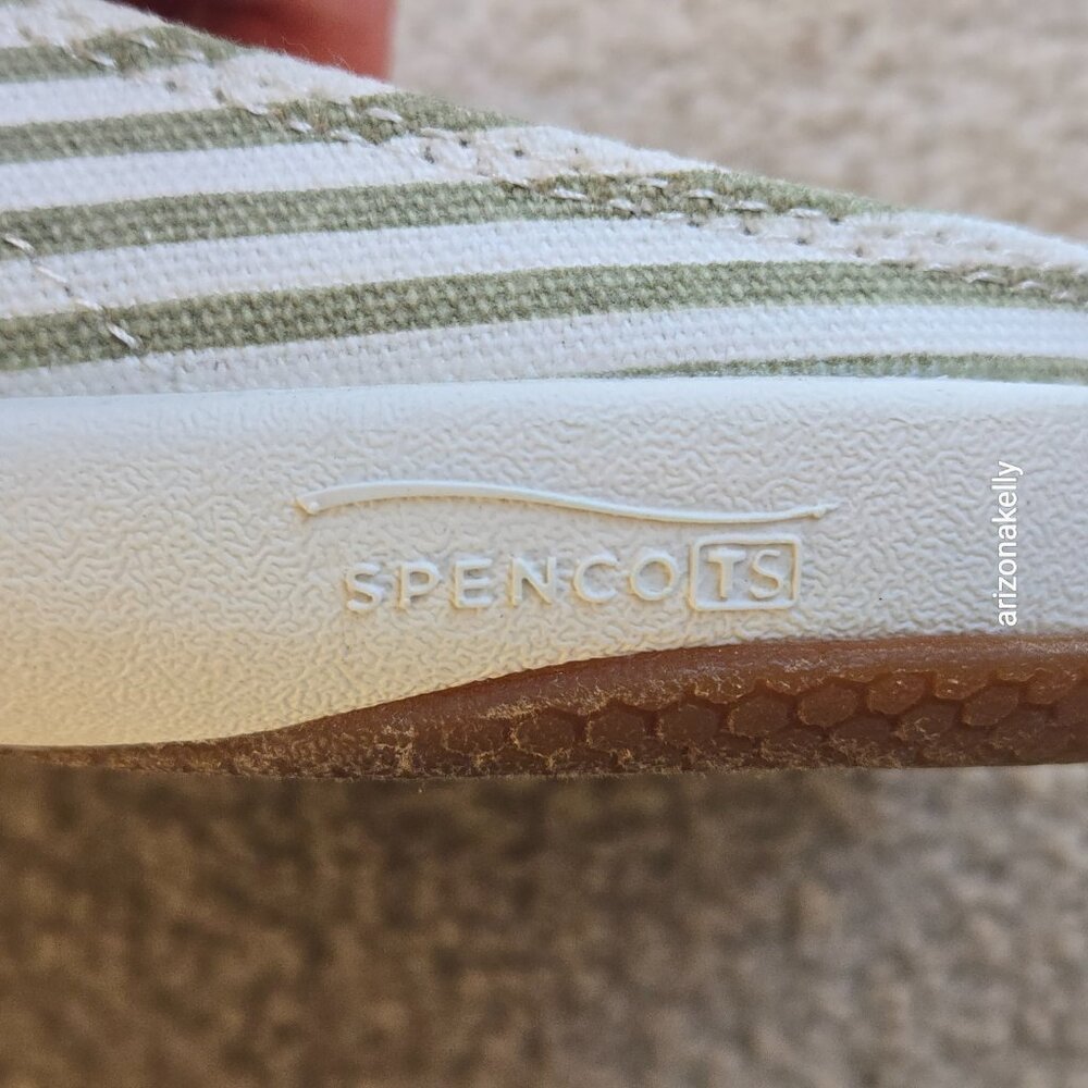 NEW Spenco Slides Mules Shoes Arch Support Plantar Fasciitis 7 Green/White - Picture 8 of 10